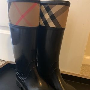Burberry rain boots